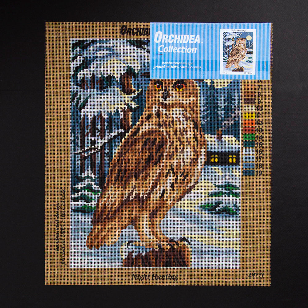 ORCHİDEA 30 x 40 cm Baykuş Baskılı Goblen 2977J